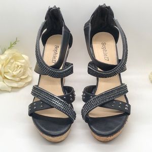 Sophie 17 studded cork wedges